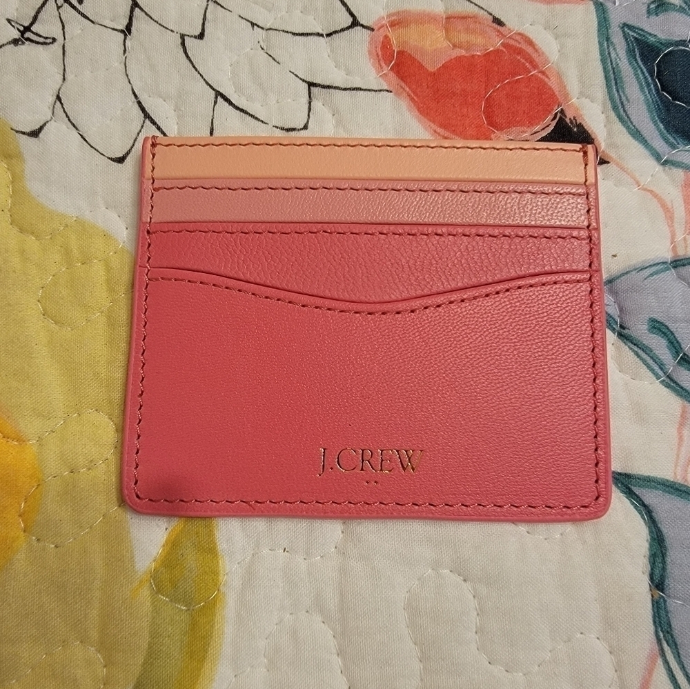 NWT J. Crew Leather Card Holder